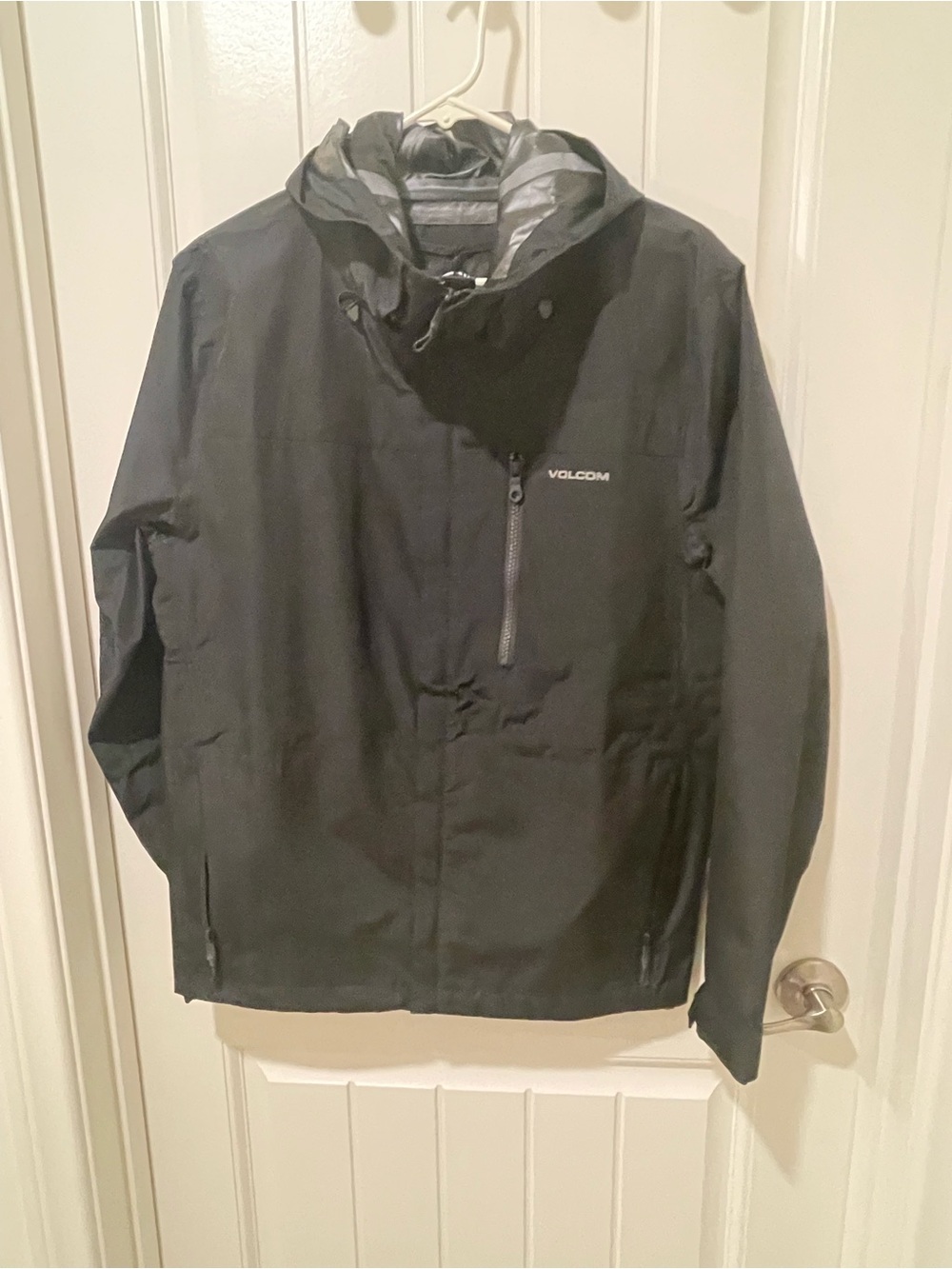 Volcom Stone Storm Jacket Mens Small Black Hooded Water Resistant NWT A1511700